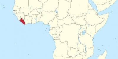Kaart van Liberië-afrika